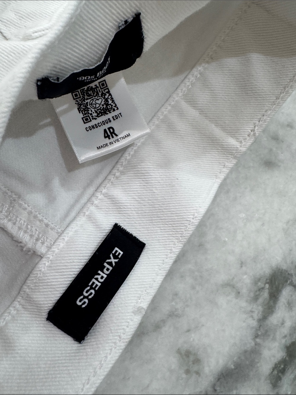 Express White Distressed Boot Cut Jeans - Picture 2 of 3